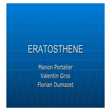 COMENIUS - Experience d'Eratosthene