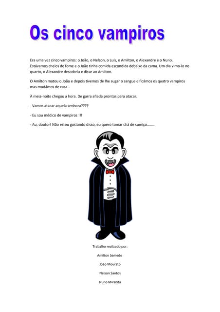Era Uma Vez Cinco Vampiros