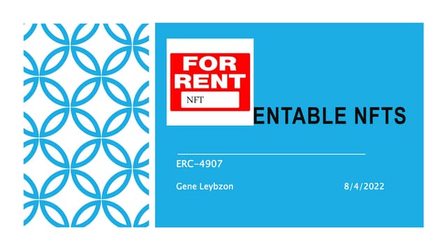 ERC-4907 Rentable NFT Standard.pptx