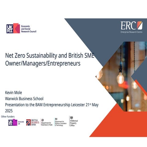 ERC at  BAM Entrepreneurship conference 2025