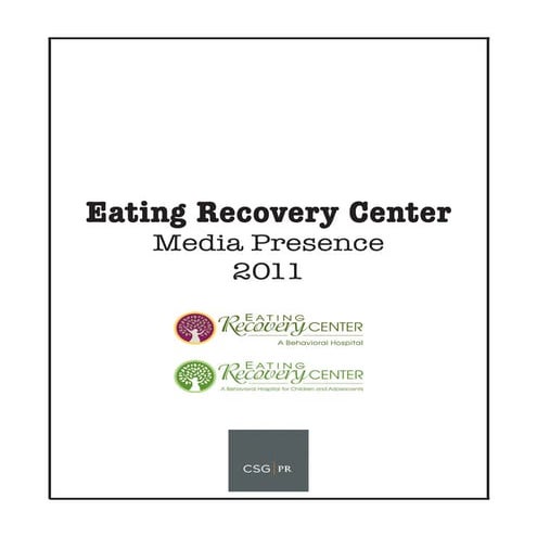Eating Recovery Center 2011 Clipbook