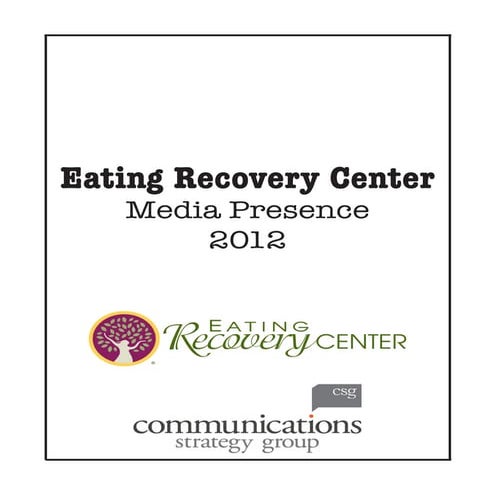 Eating Recovery Center 2012 Clipbook
