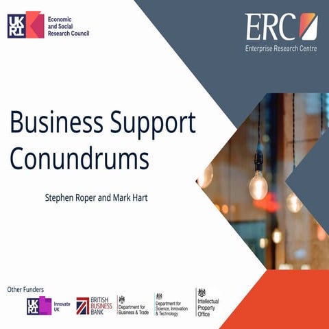 ERC Conference Opening . Stephen Roper and Mark Hart