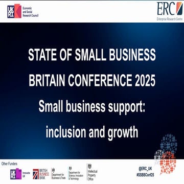 ERC State of Small Business Britain Conference 2025