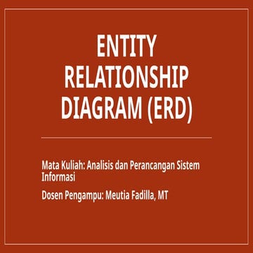 Materi Entity Relationship Diagram Teknik Industri