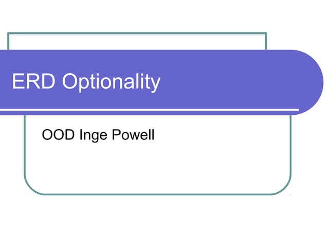 Erd optionality