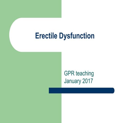Erectile Dysfunction | PPTX