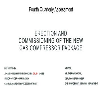 Erection and commissioning of the new compressor package.pptx