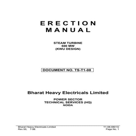 Ere ction manual bhel