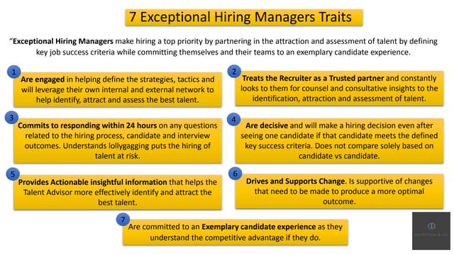 Exceptional Hiring Managers defined
