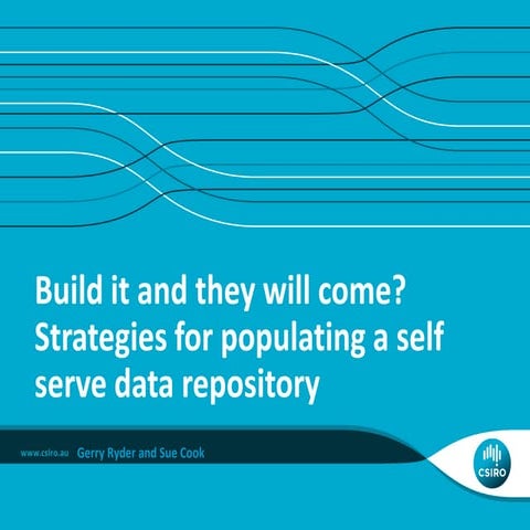 eResearch Australia 2012  "Build it and they will come?"