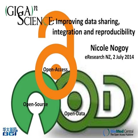 Nicole Nogoy's talk at eResearchNZ 2014: Improving data sharing, integration ...