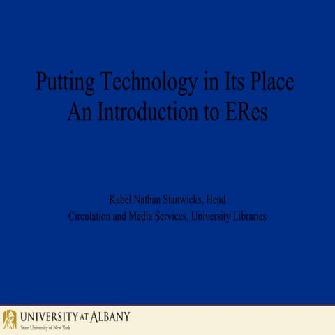 Eres Itlal Tech Week Presentation April2008