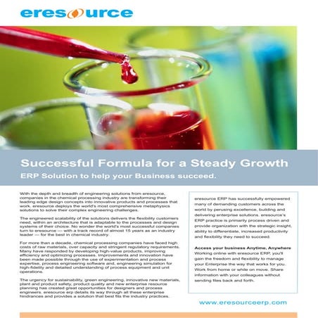 Eresource erp-chemical-broucher