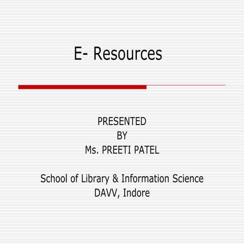 E resources