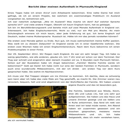 Erfahrungbericht 2 Plymouth