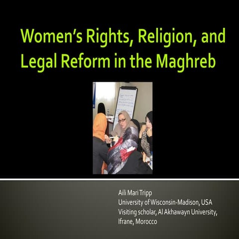 Women's Rights, Religion and Legal Reform in the Maghreb