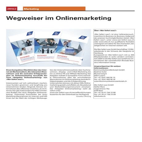 Wegweiser im Onlinemarketing