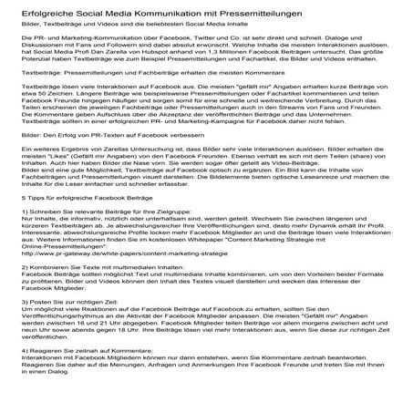 Erfolgreiche Social Media Kommunikation mit Pressemitteilungen