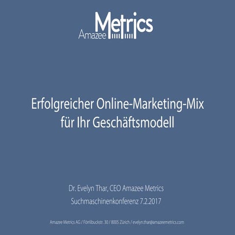Erfolgreicher Online-Marketing-Mix für Ihr Geschäftsmodell