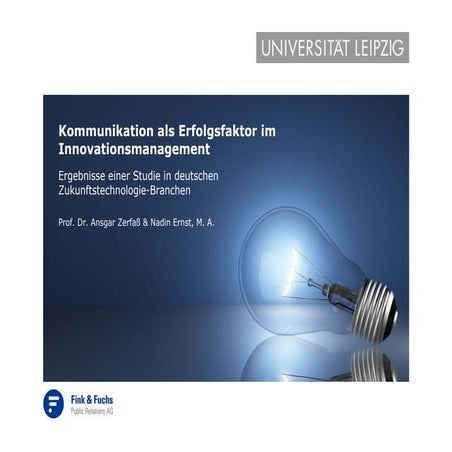 Ergebnisbericht Studie Kommunikation & Innovationsmanagement