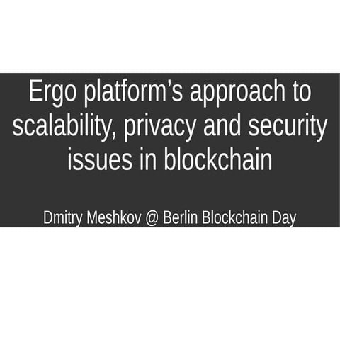 Ergo platform's approach