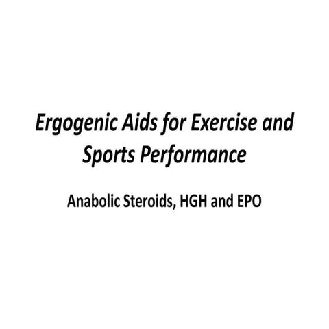 Ergogenic aids for exercise and sports performance