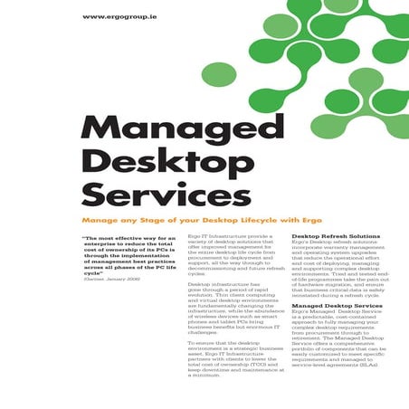 Ergo - Managed Desktop Services Brochure