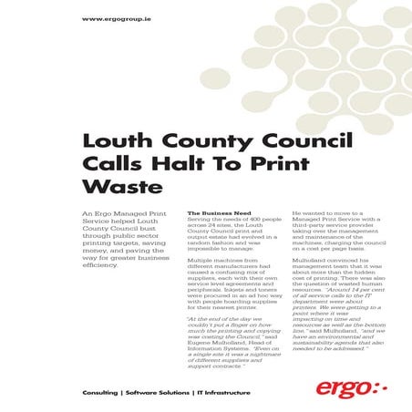 Ergo Managed Print Services Louth County Council Case Study