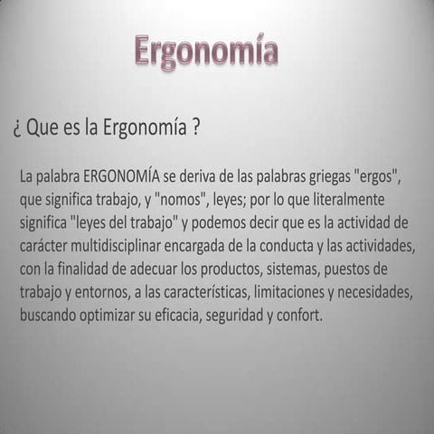 Ergonomia presentacion