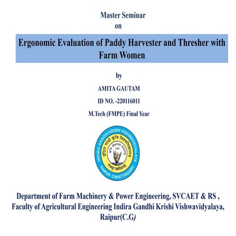 Ergonomics evaluation