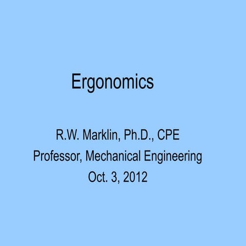 Ergonomics for senior design  10 3-12