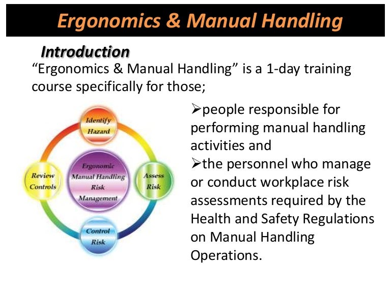 Manual Handling Lifting Chart