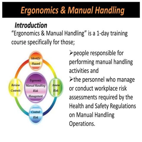 Ergonomics & Manual Handling