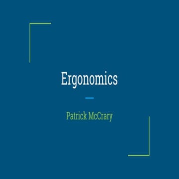 Ergonomics powerpoint