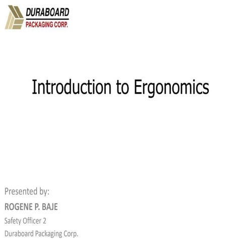 Ergonomics and its Practices for safety and health