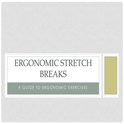 Ergonomic stretch breaks