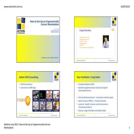 Ergonomics - How to Set Up an Ergonomically Correct Workstation