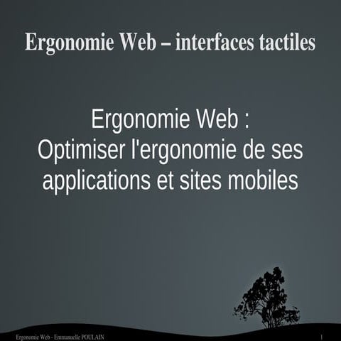 Ergonomie web & interface tactile