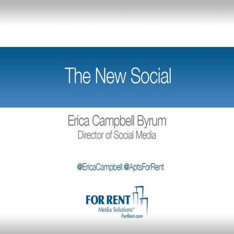 The New Social - Social Media ROI