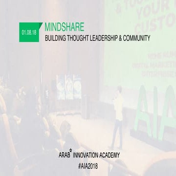 AIA2018 - Erica Swallow - Mindshare: Building Thought Leadership & Community