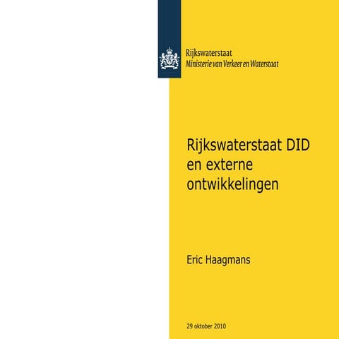 Presentatie Eric Haagmans, Rijkswaterstaat | PPT