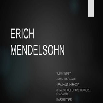 Erich mendelsohn