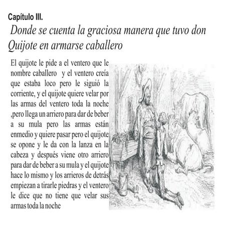 Resumen el quijote 3 capitulo