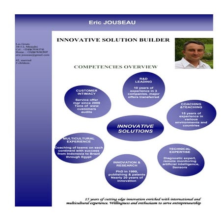 Eric jouseau english resume innovative solution builder