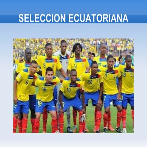 Ecuador rumbo al mundial BRASIL 2014.