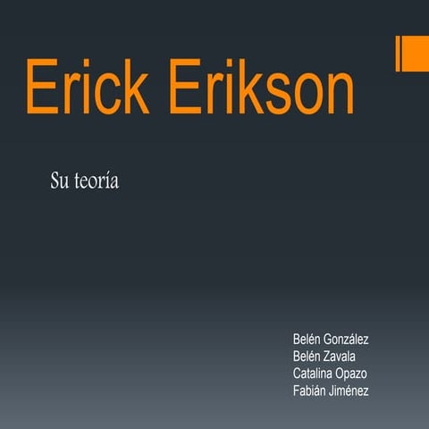 Teoría de Erick erikson