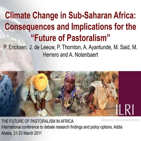 Climate change in sub-Saharan Africa: Consequences and implications for the “...