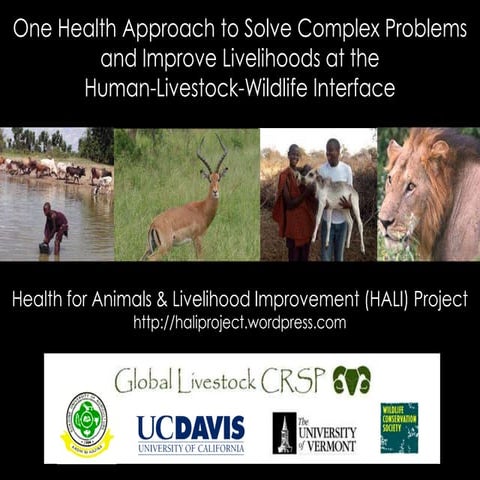 One Health Approach to Solve Complex Problems and Improve Livelihoods at the...
