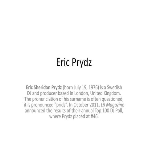 Eric prydz